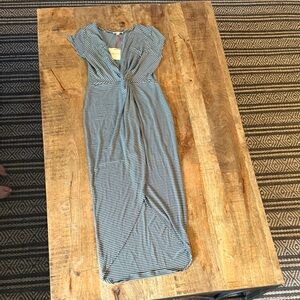 Rolla Coster Black and White Striped Maxi Dress